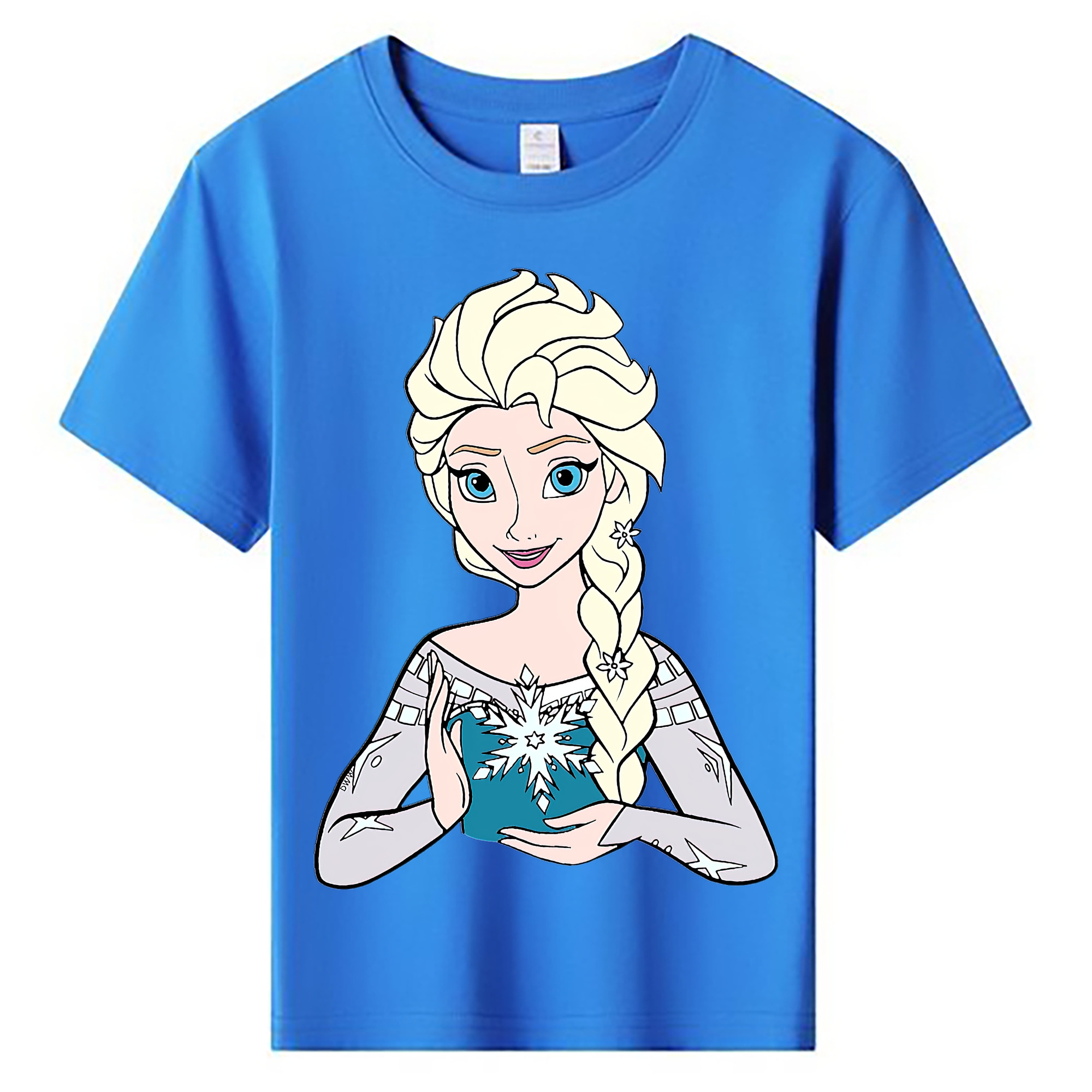 （画像用） アナと雪の女王 アンナ エルサ Frozen Anna Elsa 綿100％キッズTシャツ（フロントプリント）